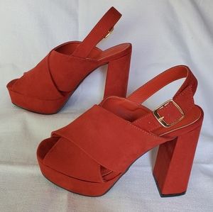 Sling back, Chunky heels